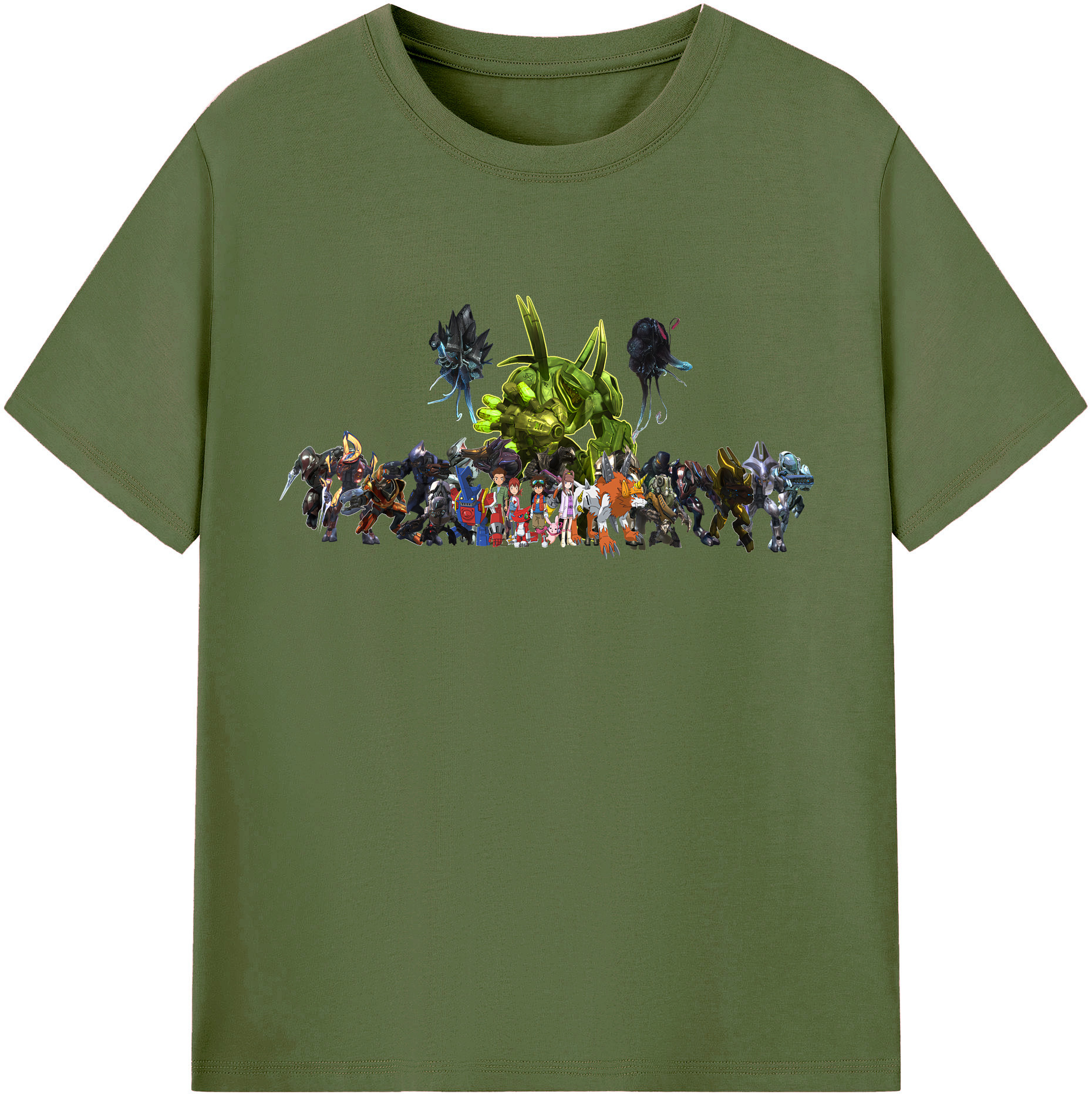 （画像用） Digimon デジタルモンスター/デジモン 綿100％半袖Tシャツ（フロントプリント）